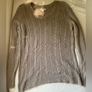 Cozy Croft & Barrow Grey Knit Sweater | L